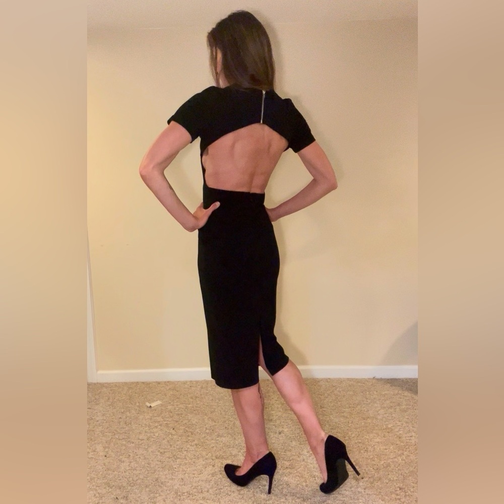 Black Open-Back Dress